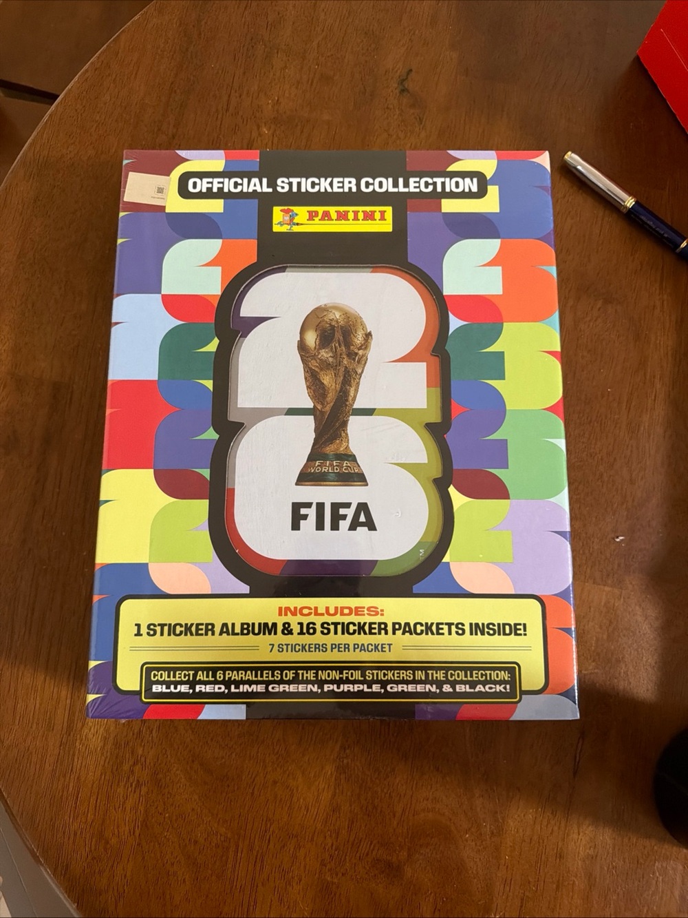 Panini Sticker Album - Red, Blue, Green, Purple, Yellow